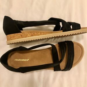 Brand new Cloudwalker Sandals, black, 12W